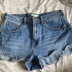 H&M high-rise jean shorts